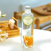 Unique Borosilicate Glass Water Bottle with Time Marker